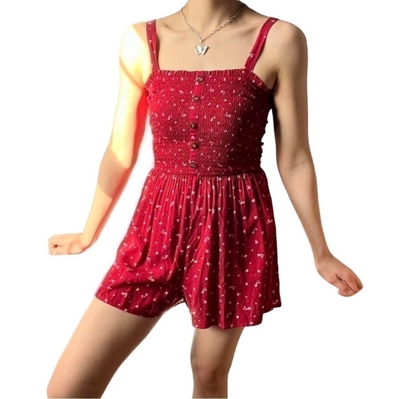 Hollister Smocked Floral Romper - Picture 2 of 7